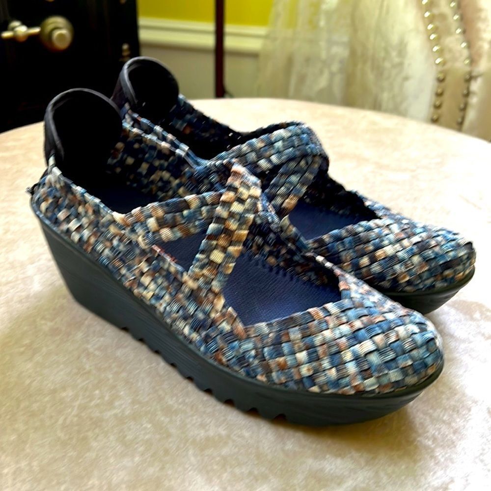 Bernie Mev Sz 41 Blue *Braided* Platform Shoes